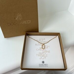 NWT Dogeared gold hexagon necklace